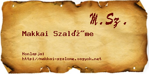Makkai Szalóme névjegykártya